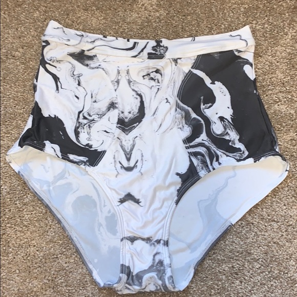 N.L.P. Trident High Waisted Marble Bikini Bottoms - Picture 6 of 10